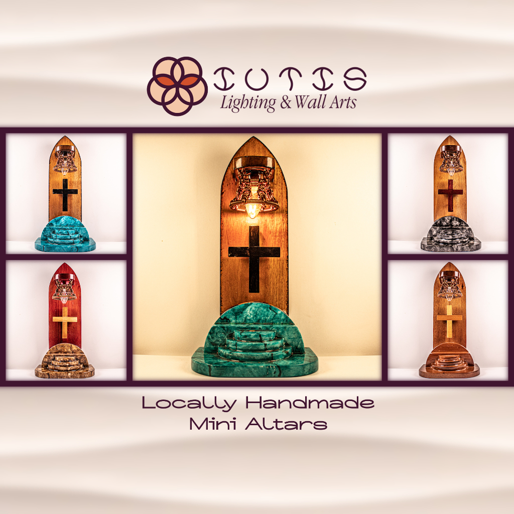 Mini Cross Altar w/ Candle Bulb by IUTIS #11 | Shopee Philippines