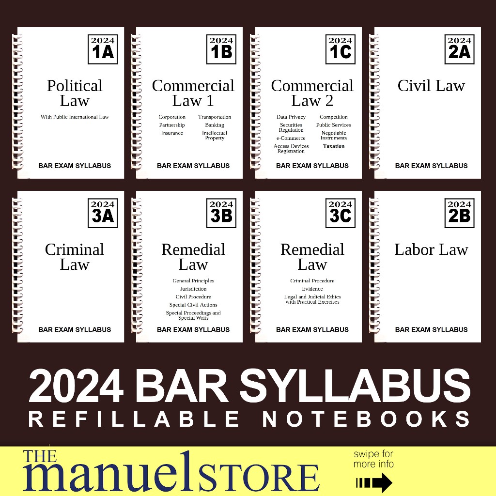 Bar Syllabus (2023/2024) Examination Notebook Outline Space for Exam