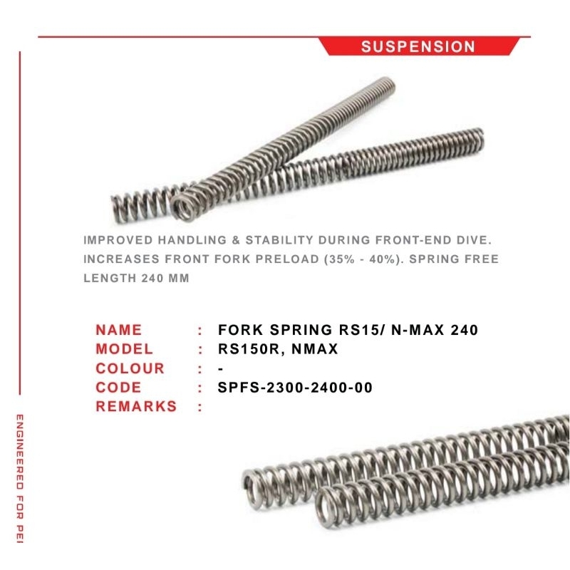 SCK Front Shock Springs (GTR150) | Shopee Philippines