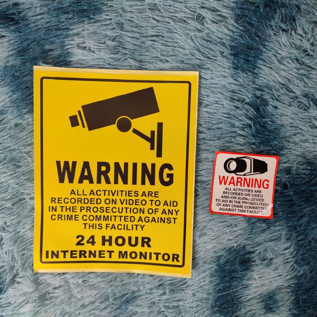 Warning Sticker Big | Small | Shopee Philippines