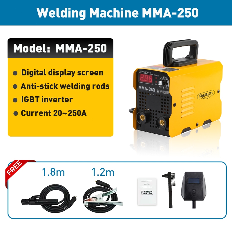 REAIM Welding Machine Gasless MIG/MMA 2IN1 Portable Inverter Welding