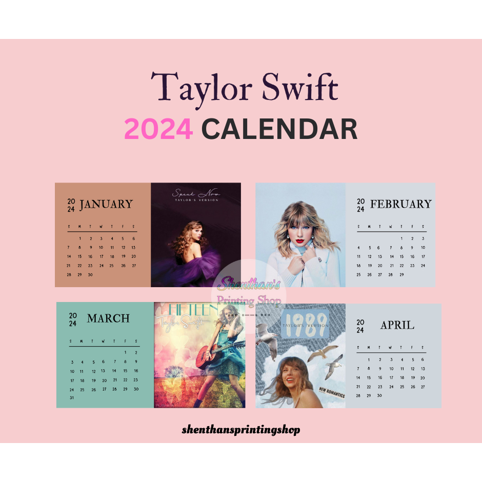 TAYLOR SWIFT DESK / TABLE CALENDAR Shopee Philippines