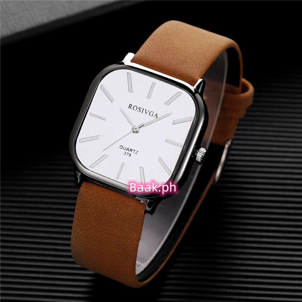 Fashion women's Watch Leather Belt Simple Elegant Ins Style Square