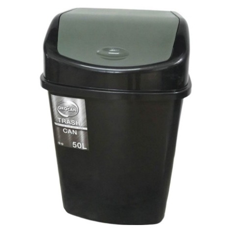 TRASH CAN 50L OROCAN BASURAHAN SWING COVER STOCK NO.8809(RANDOM COLOR ...