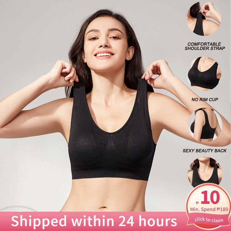 Ice Silk Beauty Back Sport Bras Women Cross Straps Top Wireless