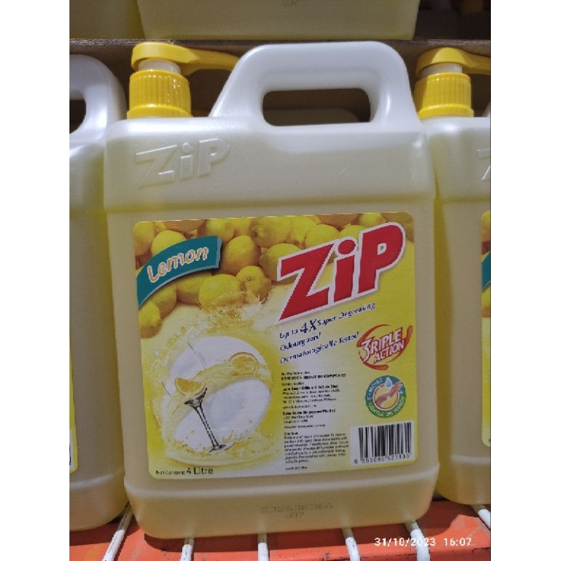S&R Zip Dishwashing liquid lemon scent 4L Shopee Philippines