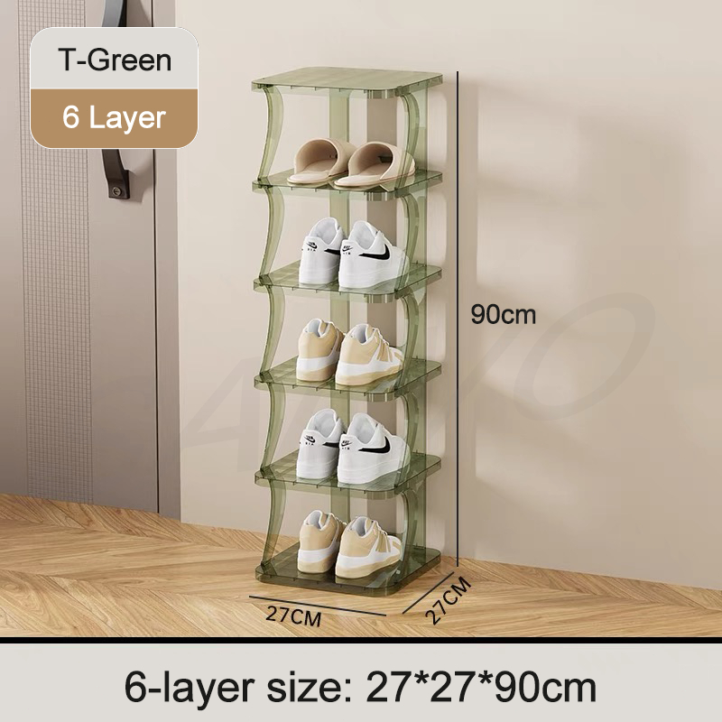 9 Layer Shoe Rack Stackable Shoe Organizer Shelf for Corner Shoe
