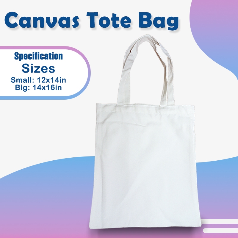 White Printable Canvas Tote Bag Flat Plain Katcha Bag Multi Purpose Eco Bag