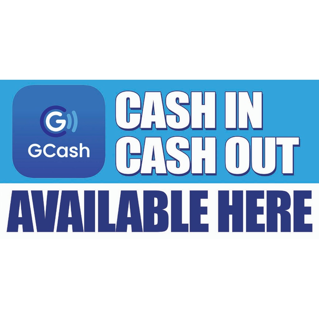 GCash Cash-in Cash-out Tarpaulin Signage | Shopee Philippines