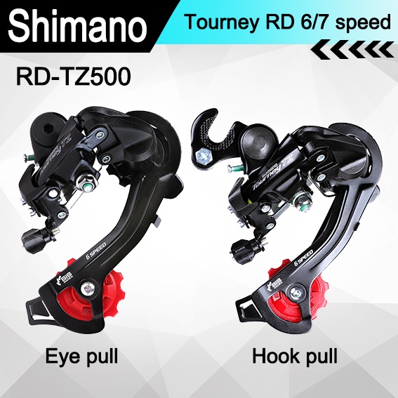 Shimano Tourney RD 6/7 speed MTB Rear Derailleur TZ500 RD Hook/Eye Pull ...