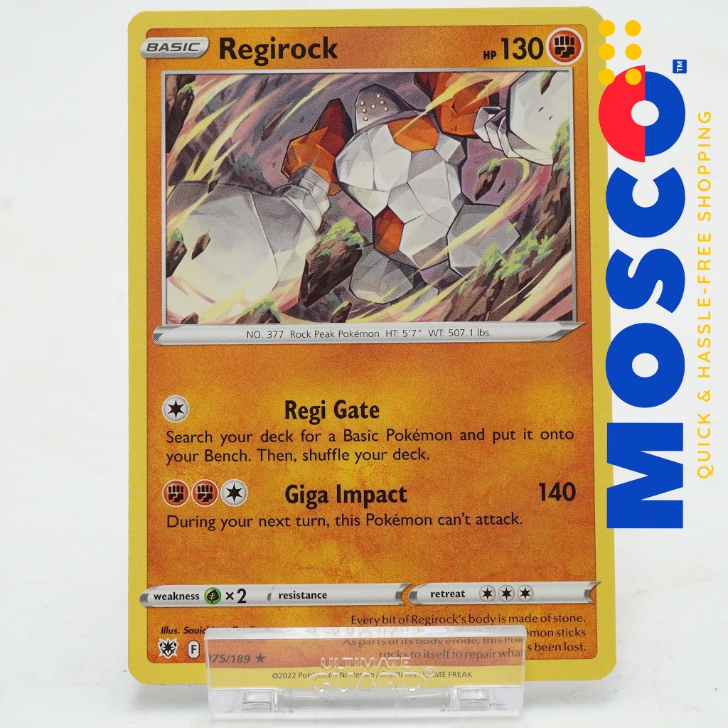 pokemon jumbo card Regirock ex 214/182