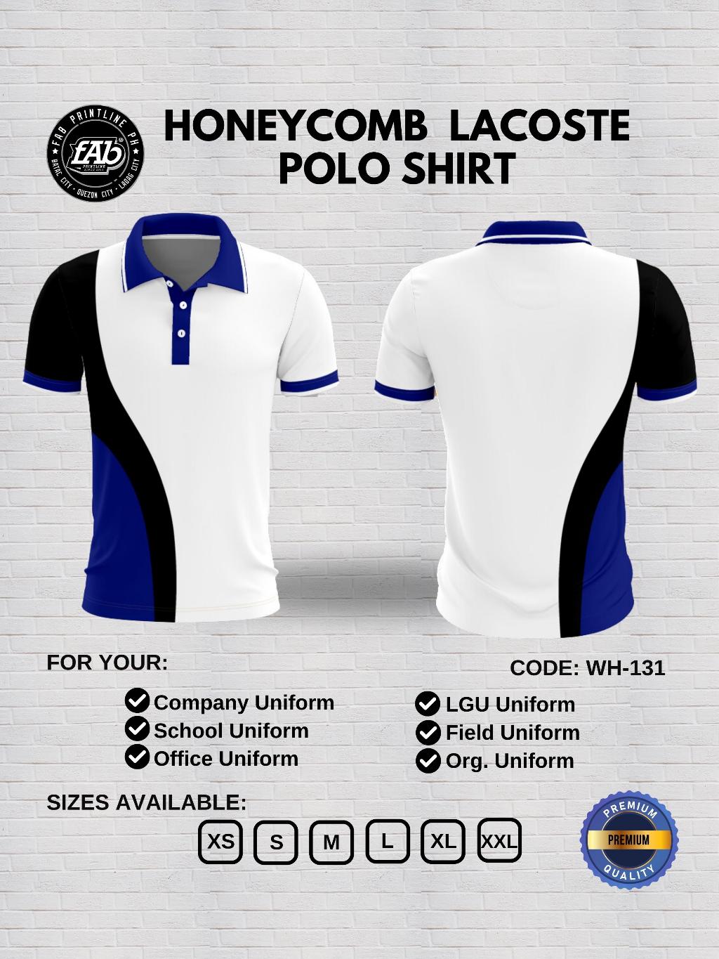 Lacoste Combination Customized Polo Shirt Uniform UNISEX