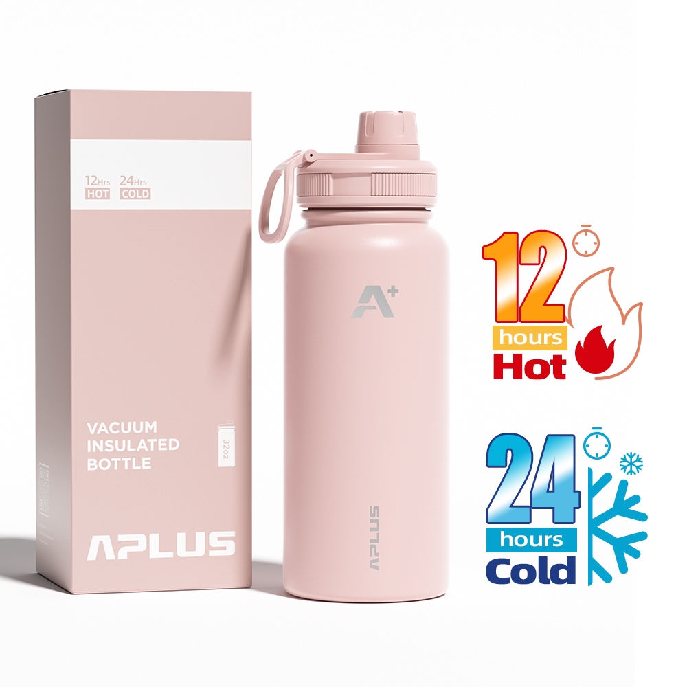 AplusFlask 32oz Insulated Flask Tumbler Water Bottle Hot And Cold ...