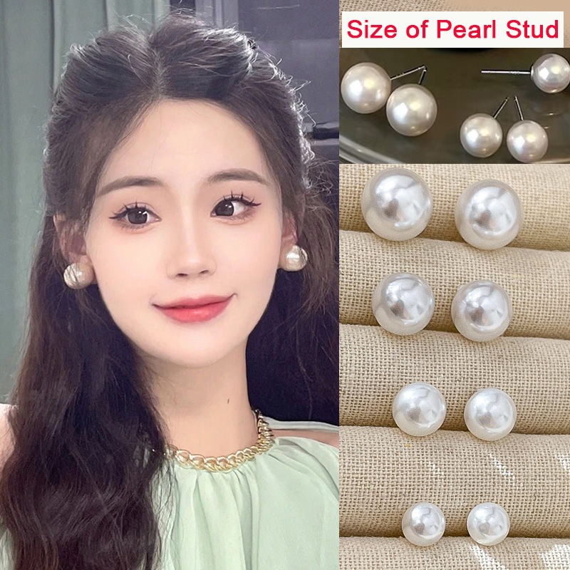 Pearl Earrings Minimalist Style White Hypoallergenic Pearl Earrings For ...