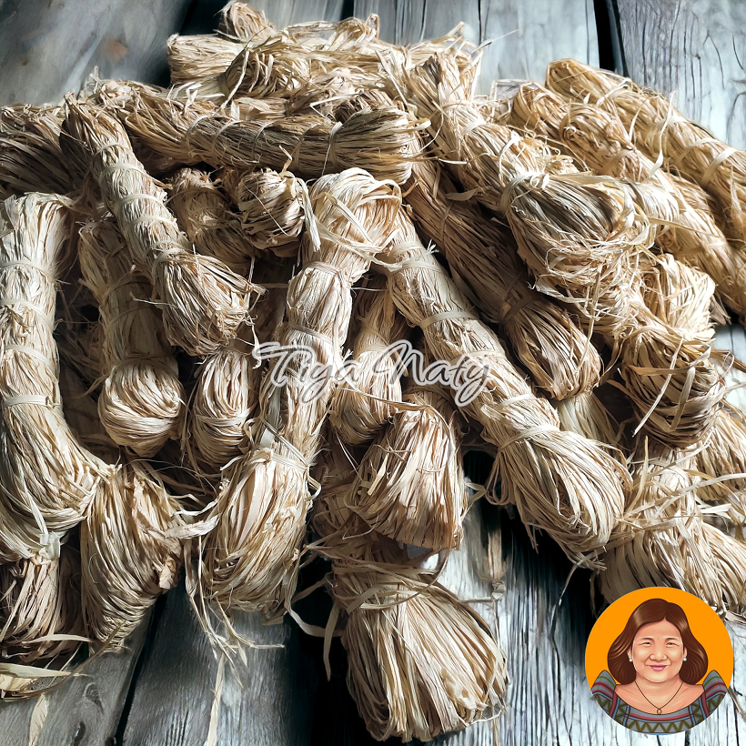 TIYA NATY 1-KILO Natural Raffia Fiber Buri Palm Grass Native Raw ...