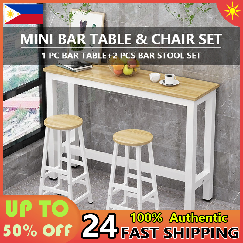 Bar Table And Chair Combination Mini Bar Table + 2 Chairs Set Living room table Dining room