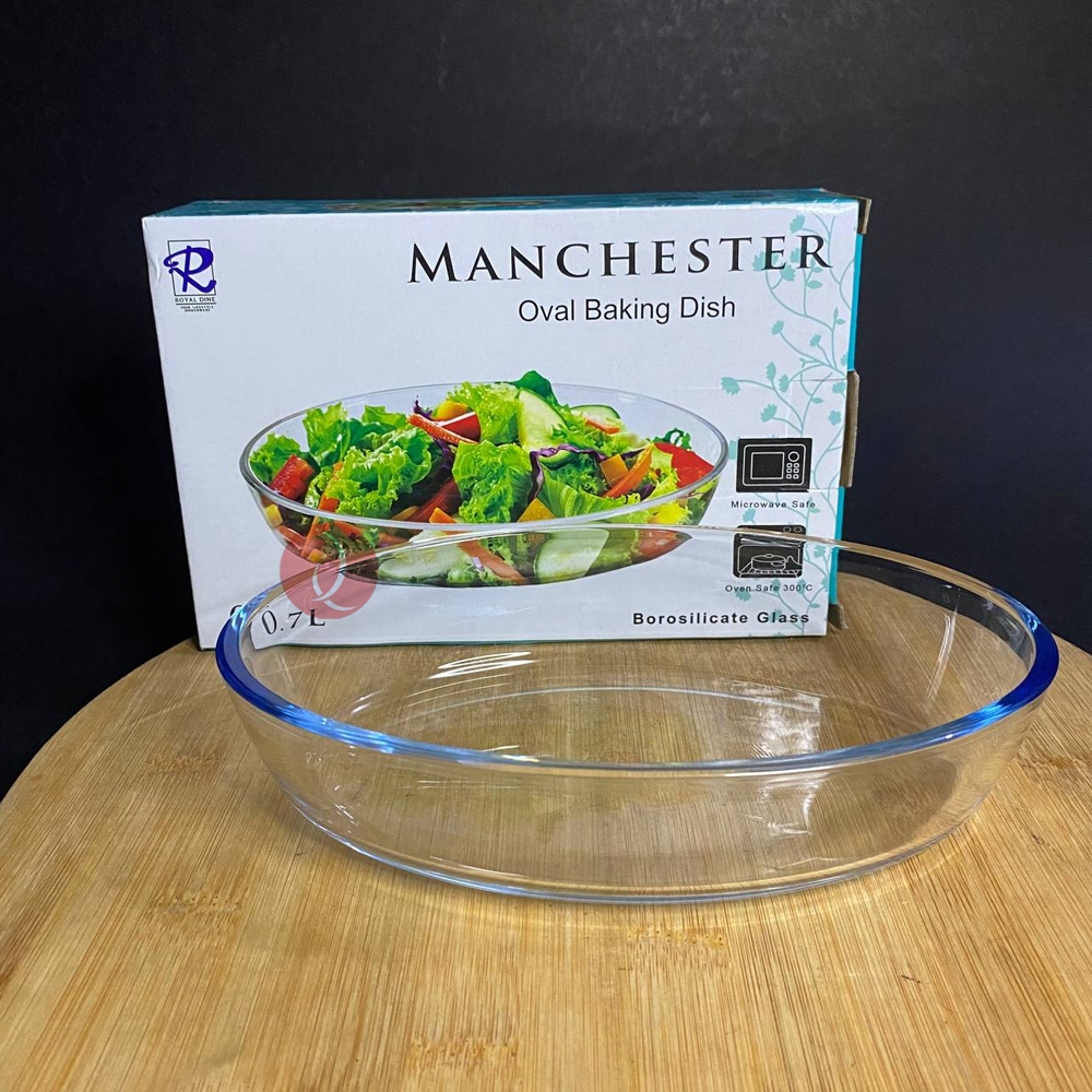 Oval Baking Dish Royal Dine Manchester (700ml) Microwave Oven Safe  Borosilicate Glass