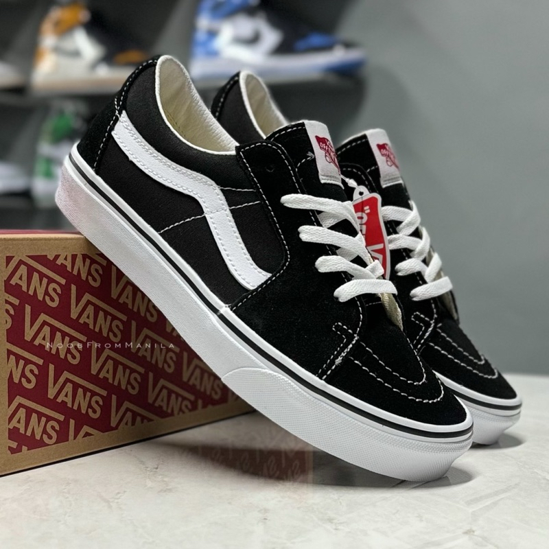 Black and white shop vans sk8 low