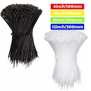 50 - 300 Pcs 7.5 Self-Locking Nylon Plastic Cable Ties Wrap Zip Strap 5  Colors