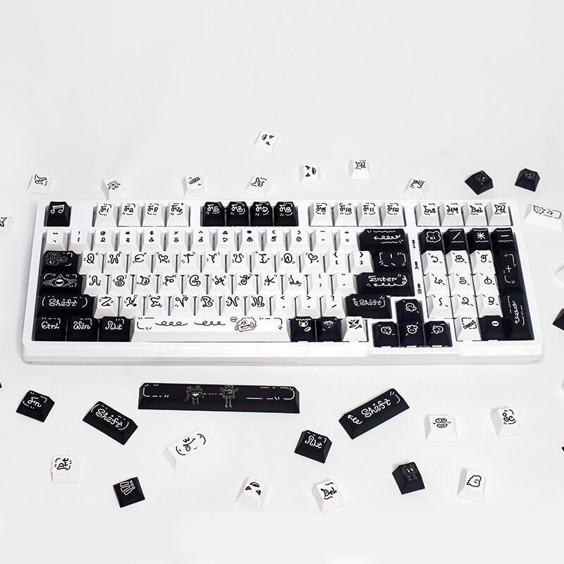 Monster Story 139 Keys PBT Dye Sublimation Cherry Profile Keycaps Set ...