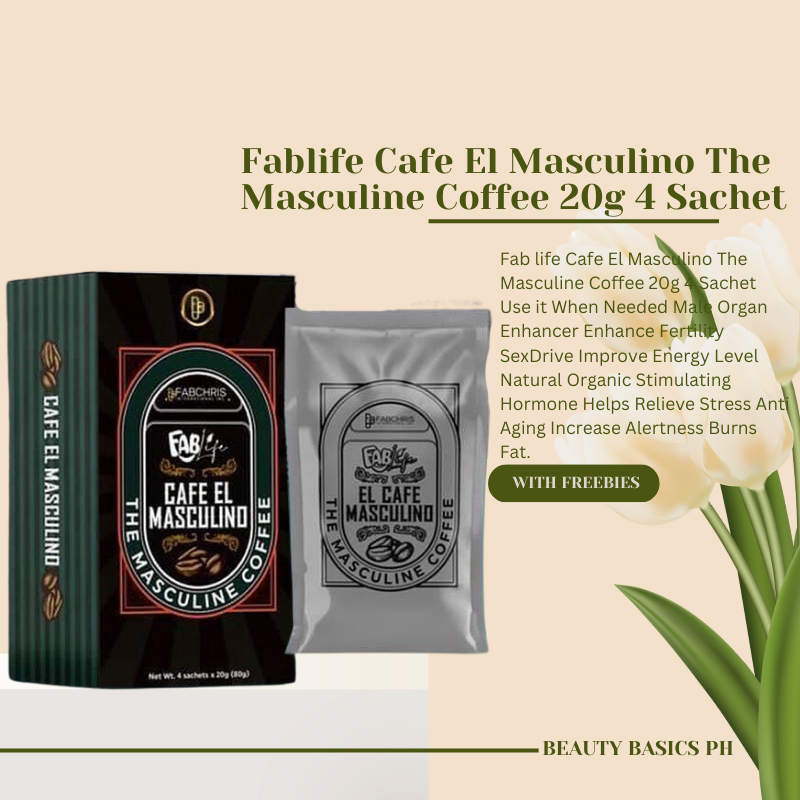 Fablife Cafe El Masculino The Masculine Coffee 20g 4 Sachet | Shopee ...