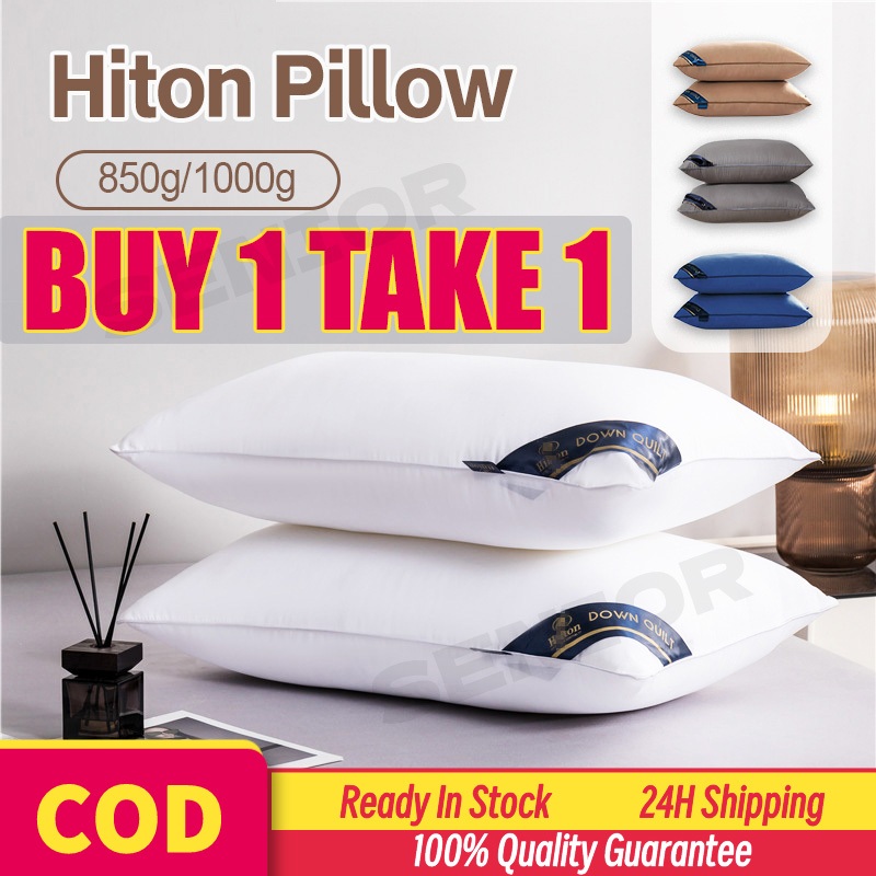 【BUY 1 TAKE 1 】Hilton Hotel Pillow Authentic Premium Fabric Pillow