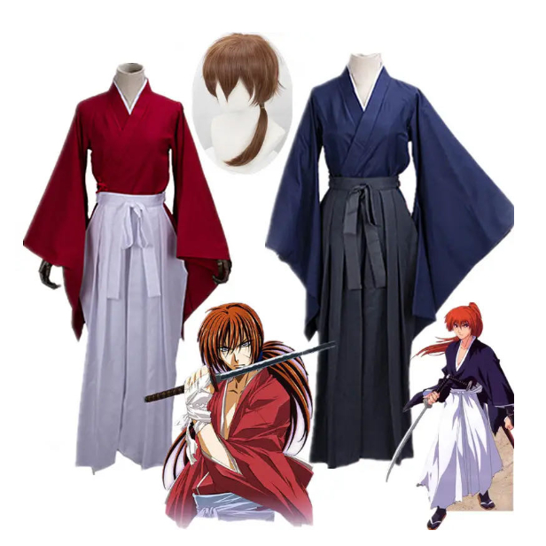 Rurouni Kenshin Himura Kenshin Cosplay Costume Outfits Halloween