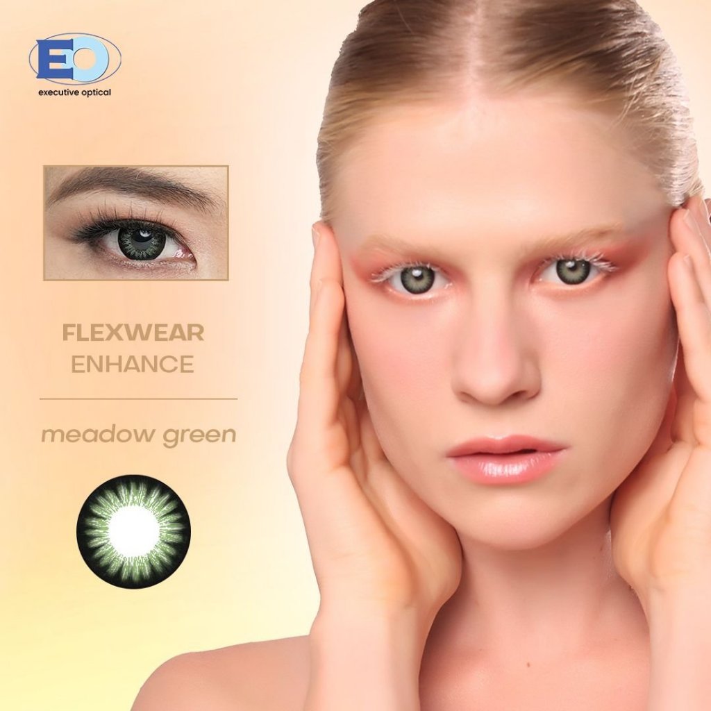 EO Flexwear Enhance Colored Graded Contact Lens Meadow Green (Good for 6 Months) Shopee