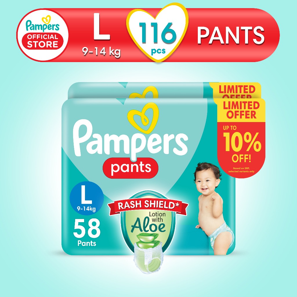 Pampers Baby Dry Pants Super Jumbo 58 LARGE