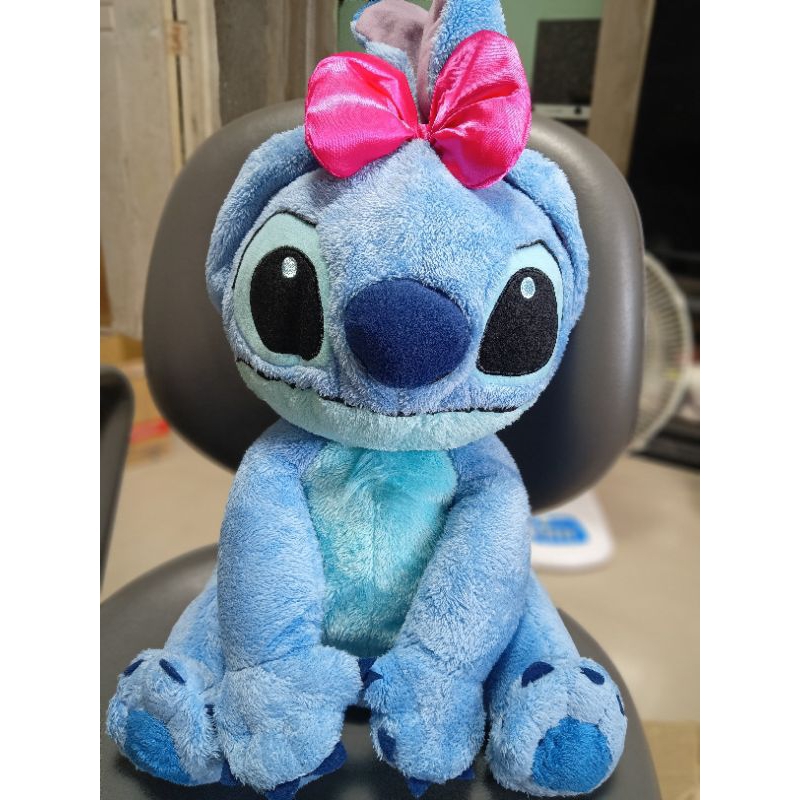 Authentic Disney Lilo and Stitch Ribbon Bow Big Plush 19 inches Stuffed ...