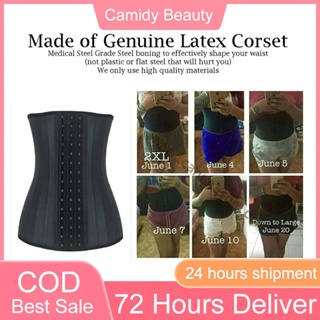 ONHAND !! GENUINE 25 STEEL BONED CORSET LATEX WAIST TRAINING