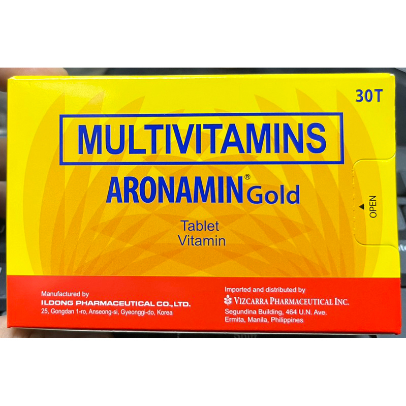 Multivitamins ARONAMIN GOLD 30 tablets per BOX Shopee Philippines