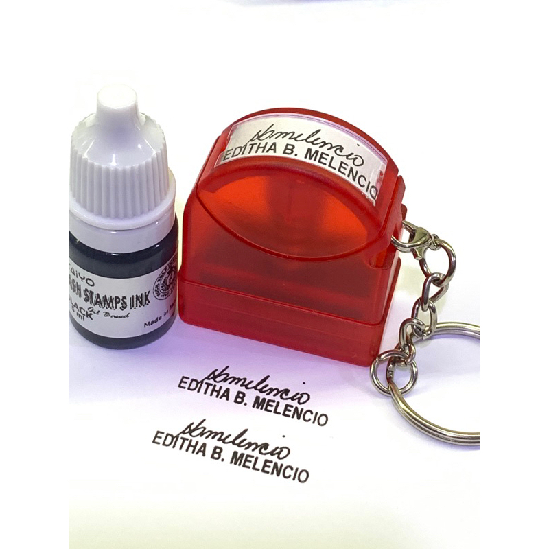 FREE INK NAME W/SIGNATURE STAMP | Shopee Philippines