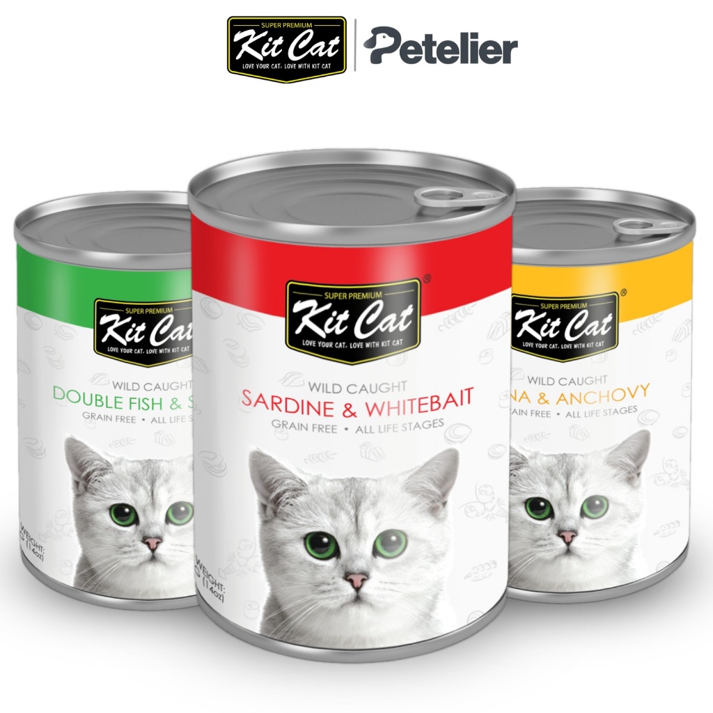 Kit Cat Super Premium Wet Cat Food 400g Can for Adult/Kitten GrainFree