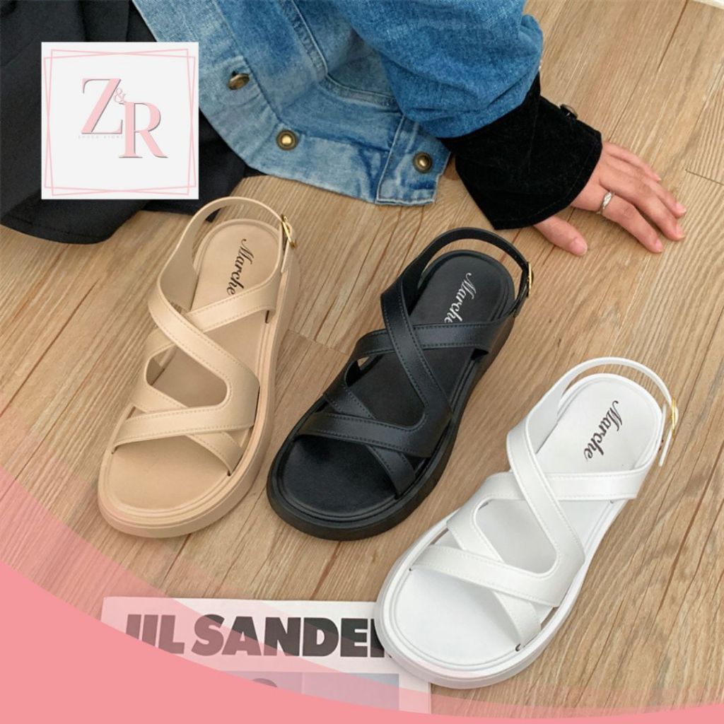 Z&R Platform Sandals Cross Strap Sandals For Women（+1up size if malapad ...