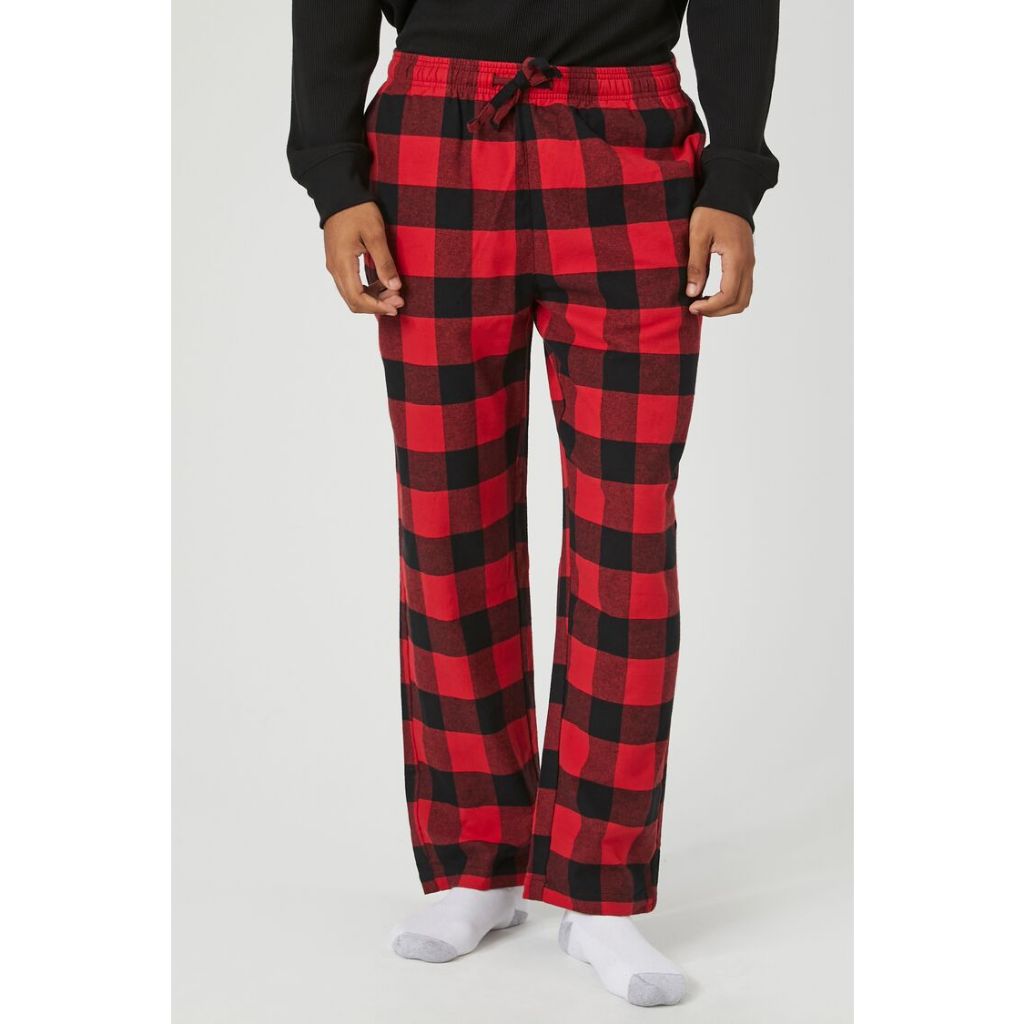 Forever 21 Men's Drawstring Flannel Pajama Pants | Shopee Philippines
