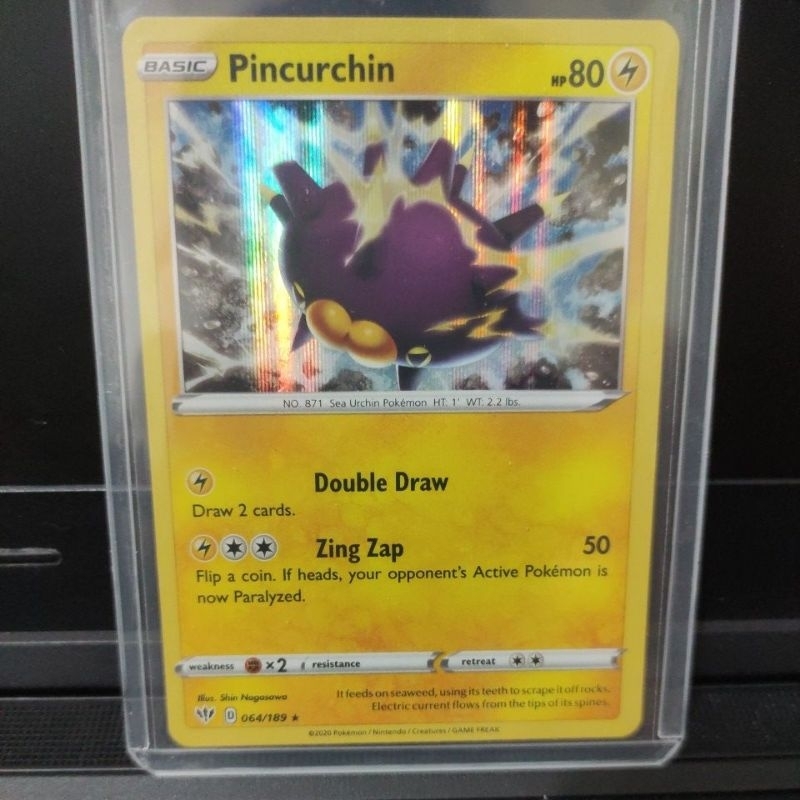 Pincurchin 064/189 Holo Rare Swsh Darkness Ablaze Singles Pokemon TCG