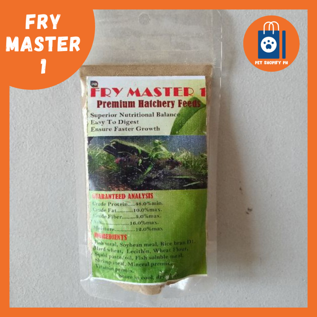 Aquarium Baby Fish Food Fry Master 1, 2 & 3 Hatchery Feeds 50g Shopee