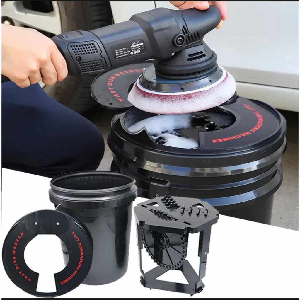 Auto Polisher Wash Bucket Polish Pad Washer Fast Disc Wash Machine Foam ...