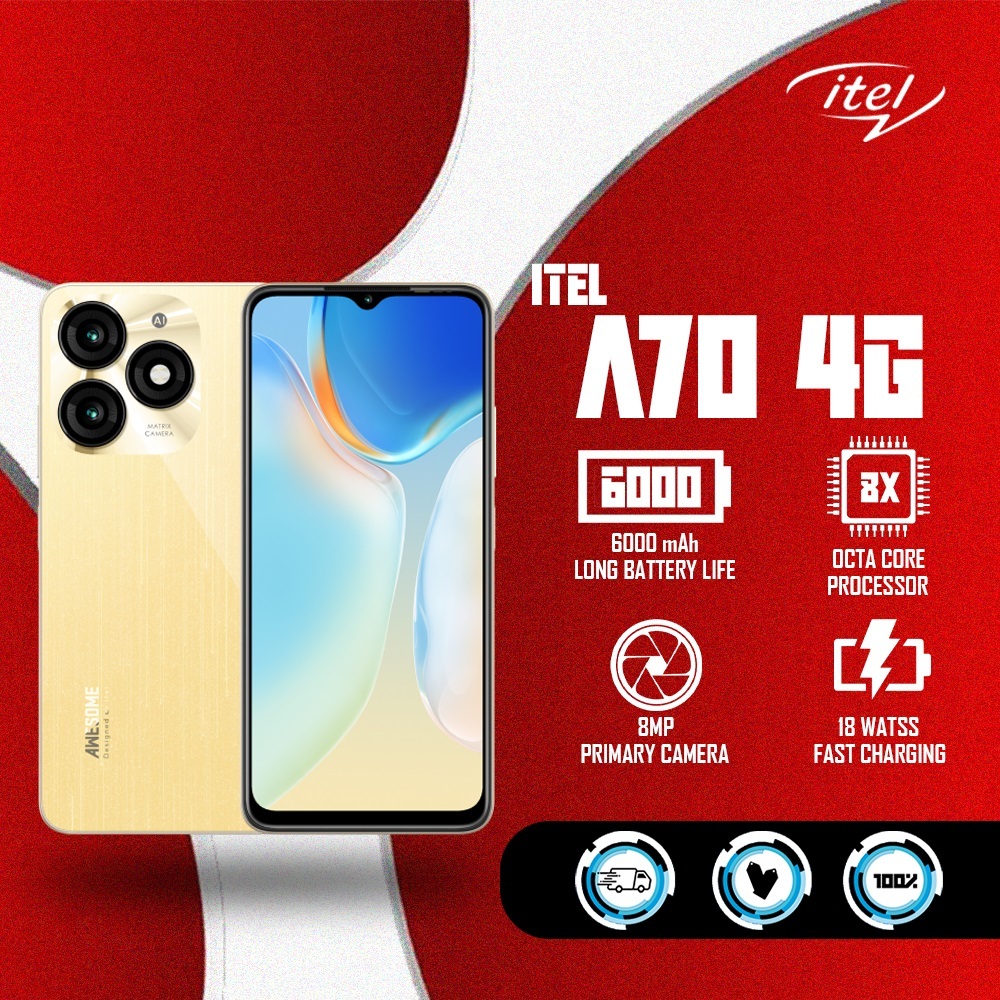 Itel A70 LTE 3GB RAM 128GB ROM 6 6HD Waterdrop Fullscreen   Ph 11134207 7r98p Lo7revq48zkb59