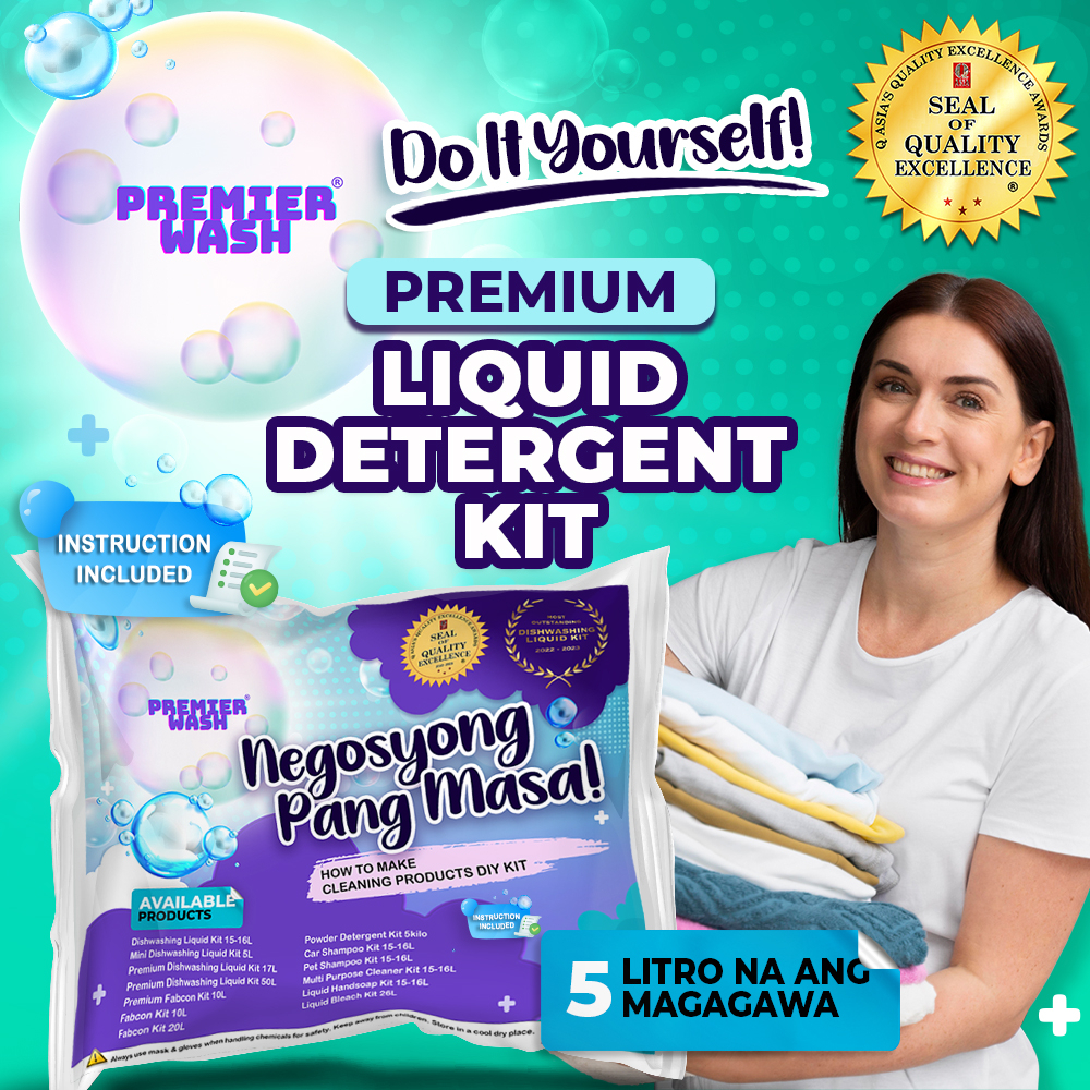 MINI PREMIUM LIQUID DETERGENT KIT 5 LITERS YIELD PREMIER WASH