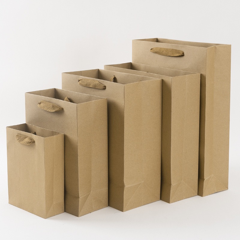 higt quality Kraft Paper Bag Plain Rope Handle Hand bag Gift Bag ...