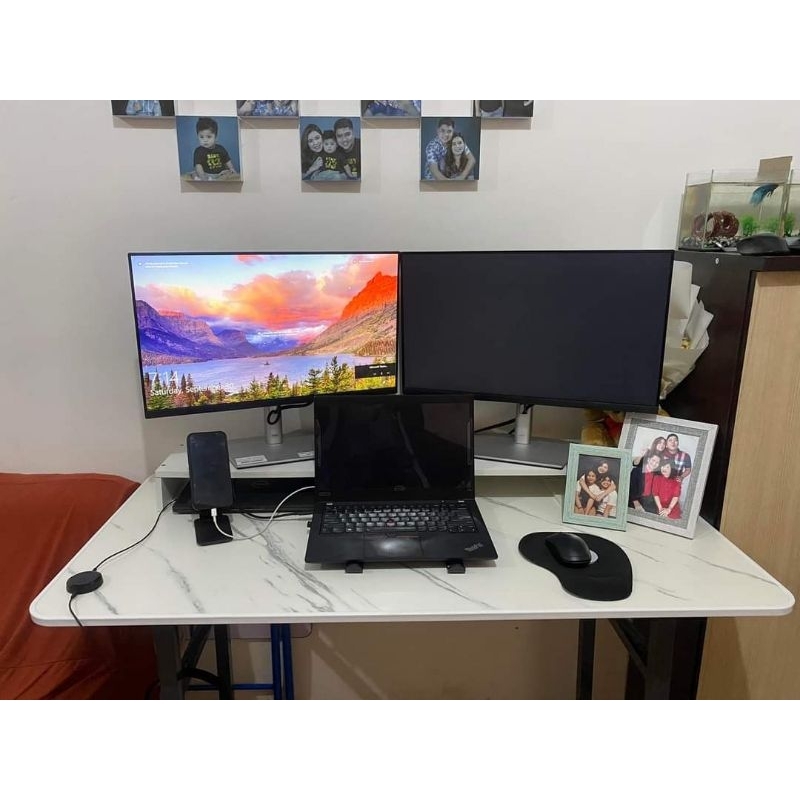 FOLDING TABLE Computer Desk or Dining Table (Marble Design) 120cm ...