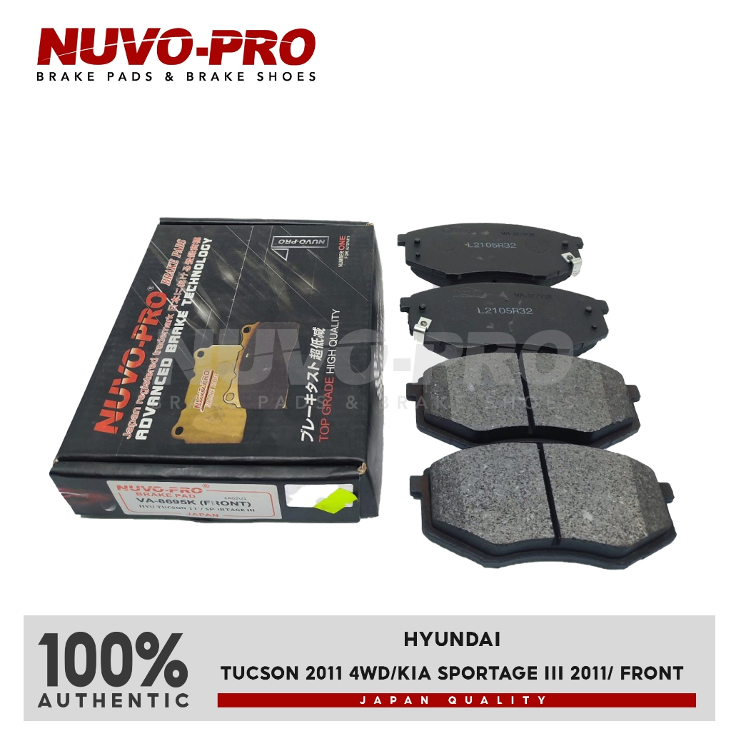 NUVO BRAKE PAD HYUNDAI TUCSON 2011 4WD / KIA SPORTAGE III 2011 FRONT ...