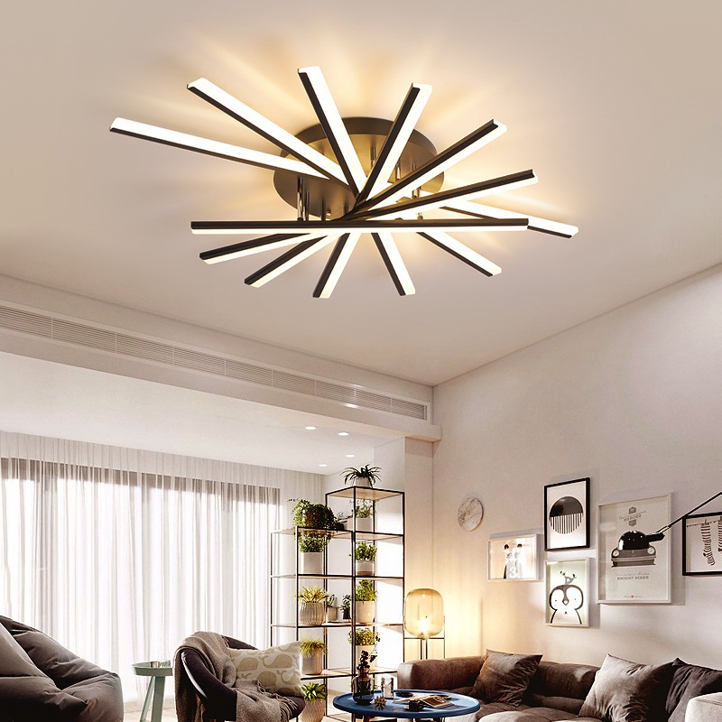 Chandelier Ceiling Lights Tri Color Pandent Lamp for Living Room Modern ...