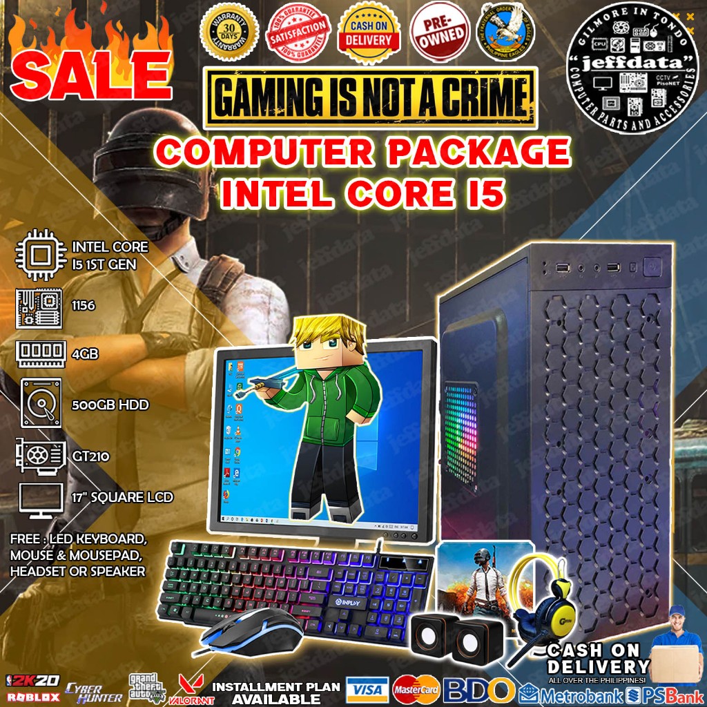 COMPUTER PACKAGE i5 1ST GEN 4GB 500GB HDD GT210 17SQ FREE LBMS SPEAKER ...