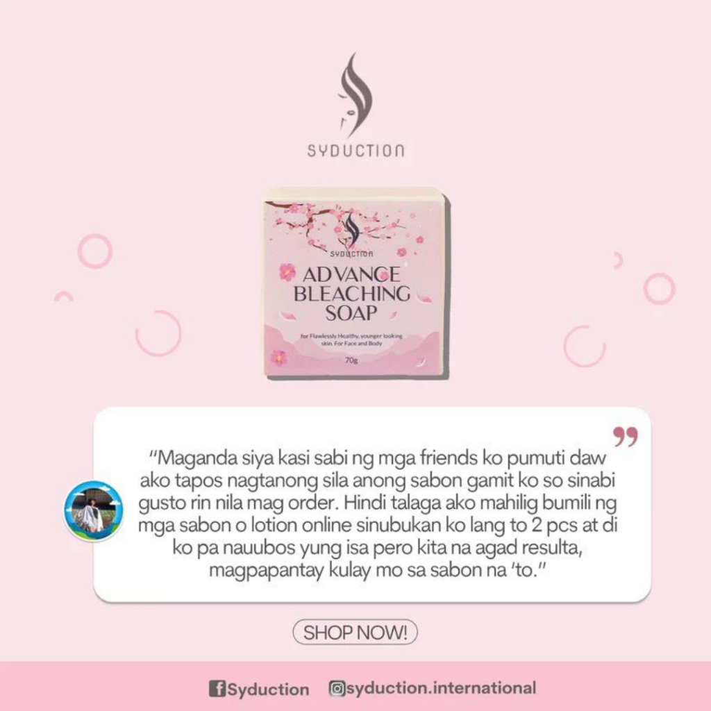 Syduction Japanese scar remover & Advance bleaching 70g soap removes