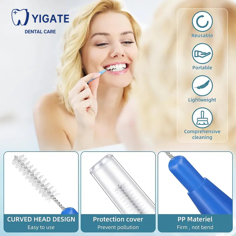 YIGATE.Interdental brush, soft toothpick floss tip, oral dental hygiene