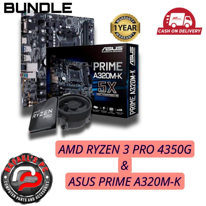 Ryzen Pro 4350G and Ryzen 4600G with a320mh Bundle Shopee
