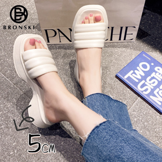 BRONSKI Korean Sandals For Women One-strap Slide Slipper Casual Sandals ...